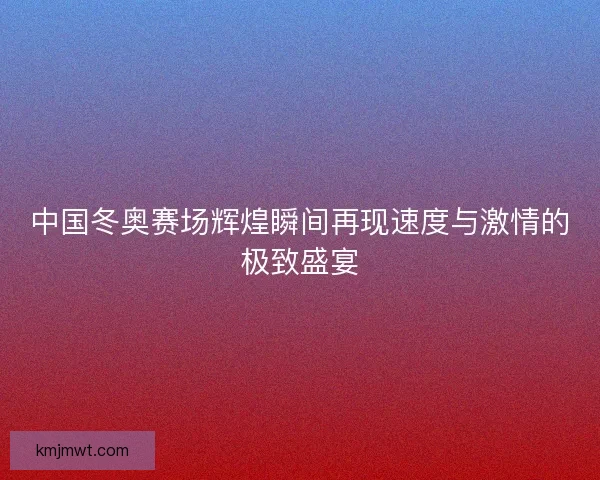 中国冬奥赛场辉煌瞬间再现速度与激情的极致盛宴